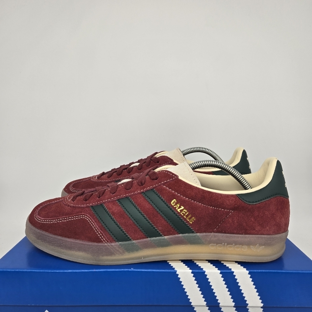 New Adidas Gazelle Indoor 'Shadow Red Green' JH5403 Men's Shoes Size 9.5